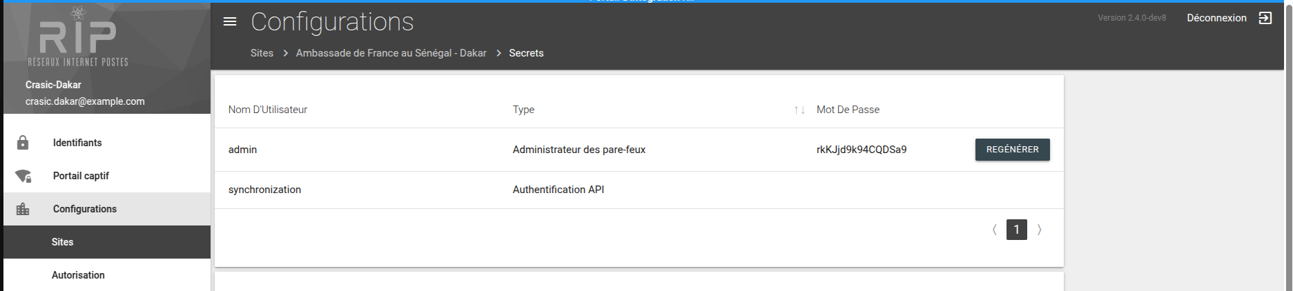 Portail RIP - Secrets