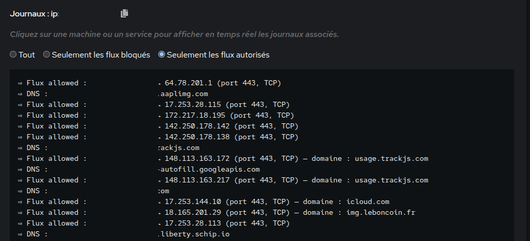 Logs IP